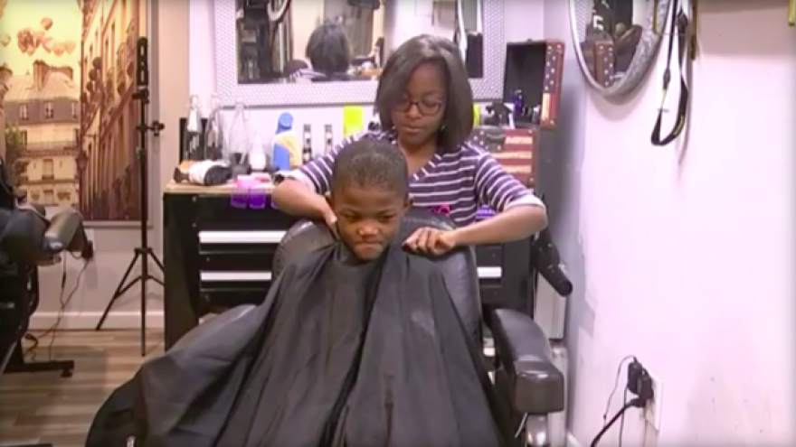 8-year-old girl becomes barber, gives free haircuts to neighborhood kids