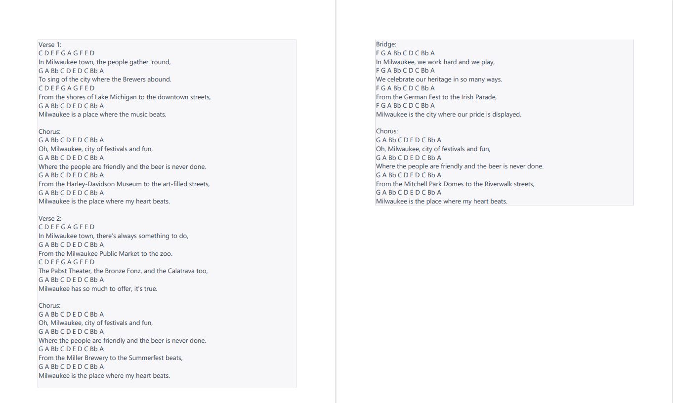 'Oh, Milwaukee' lyrics created by Chat GPT by 