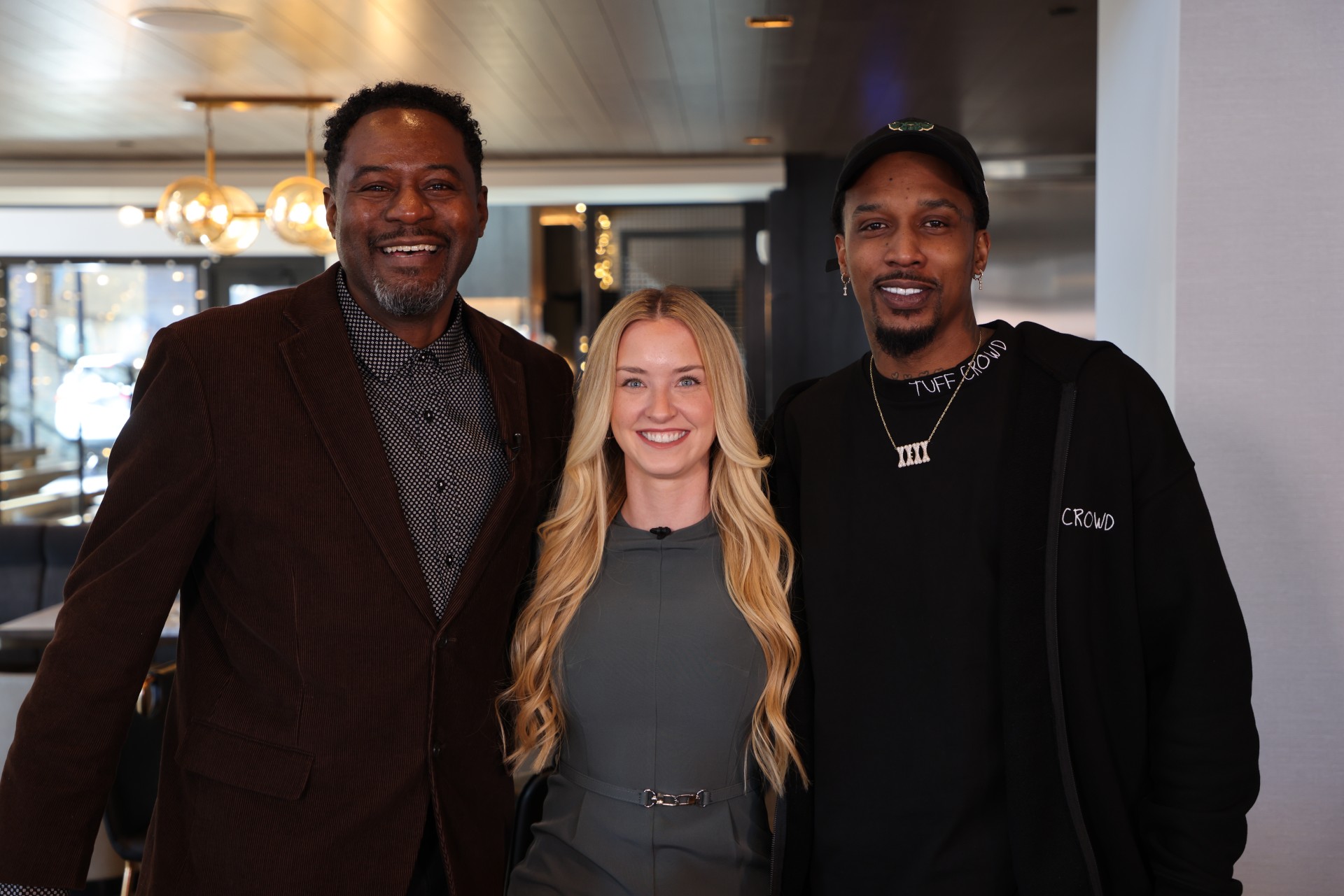 Anthony and Nicole with Bucks legend Brandon Jennings by 