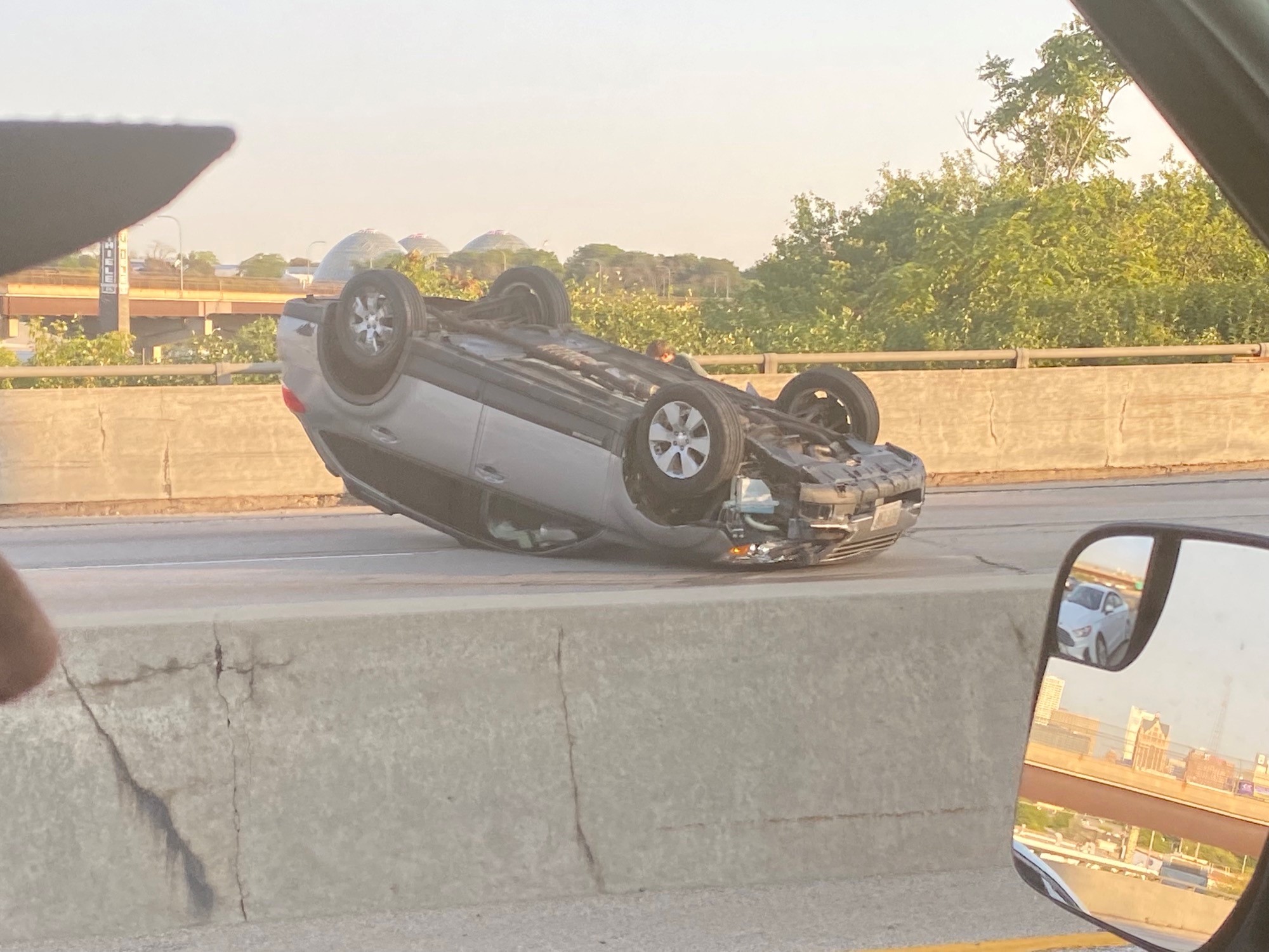 Car Accident Temporarily Blocks Roadway On I-94 Eastbound Near 30th Street